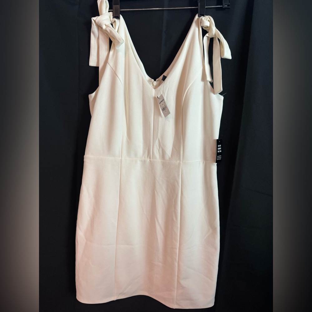 Express Cream Textured Dress